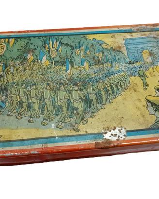 CONTENETORE IN METALLO LIBERAZIONE PARIGI 1945 WW2