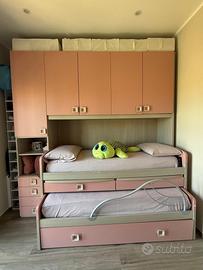 cameretta con tre letti estraibili