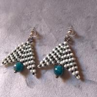 Orecchini Etnici Triangolo Pietre dure naturali