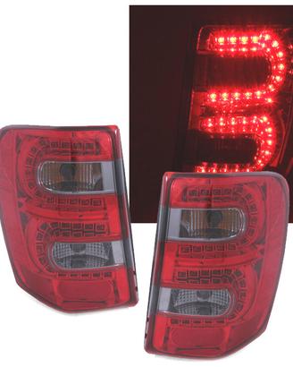 FANALI A LED JEEP GRAND CHEROKEE 99-05 ROSSO AFFUM