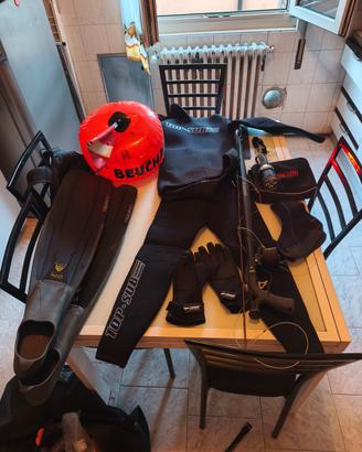 kit completo pesca sub