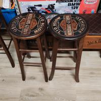 sgabello in legno harley davidson 