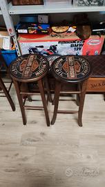 sgabello in legno harley davidson 