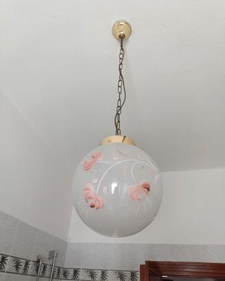 lampadario palla vetro 