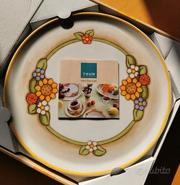 Piatto torta Thun country. Serie girasoli