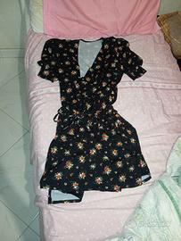 vestito a portafoglio floreale 