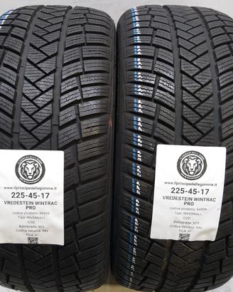 2 GOMME 225 45 17 VREDESTEIN A64909