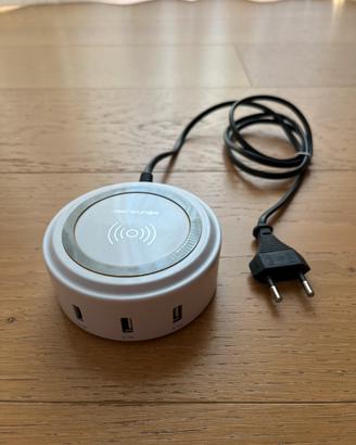 Caricatore wireless SoundLogic + 3 USB 2.1A