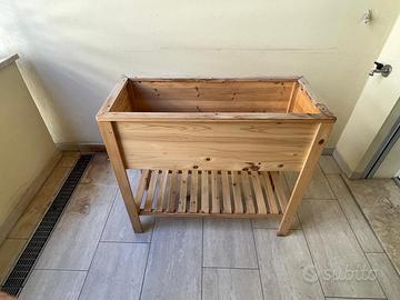 Fioriera grande in legno da esterno