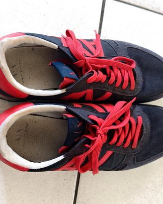 Armani Exchange XUX017 sneakers blu/rosso tg 44