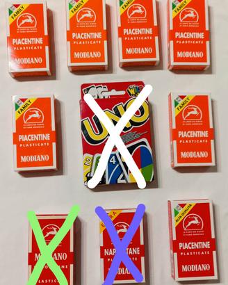 Carte da gioco Modiano Piacentine e Napoletane UNO