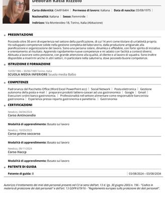 Commessa / Banconista / barista / Gastronoma