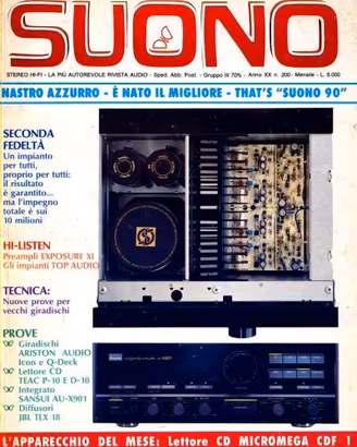 rivista SUONO numero 200 gennaio 1990