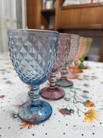 set servizio di calici in vetro 