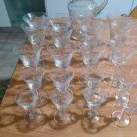 Calici e caraffa  della nonna vintage art decò 