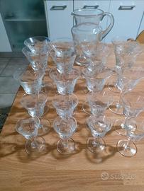 Calici e caraffa  della nonna vintage art decò 