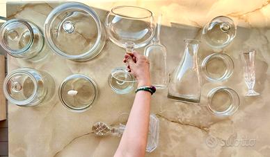22 pz. barattoli e caraffe in vetro e ceramica 👇