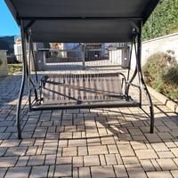 Dondolo da esterno robusto grigio