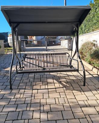 Dondolo da esterno robusto grigio