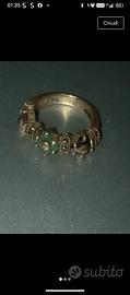 anello con pietre in argento 925