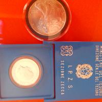Moneta Italia commemorativa argento
