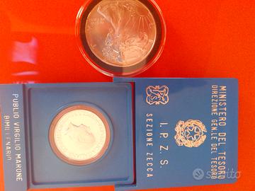 Moneta Italia commemorativa argento