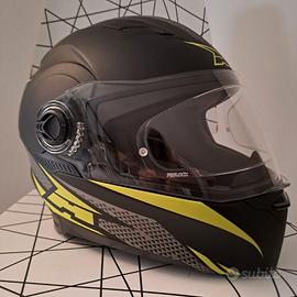 Casco moto integrale giallo-nero