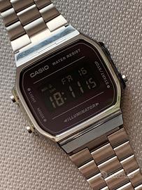 CASIO Illuminator A168WE vintage- full set- nuovo