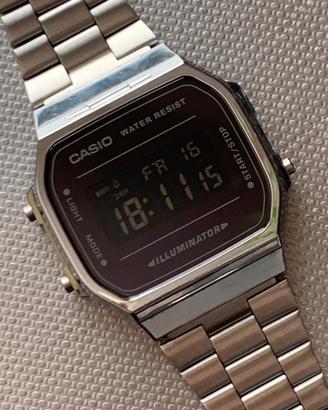 CASIO Illuminator A168WE vintage- full set- nuovo