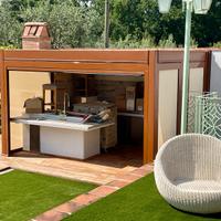 Gazebo 440x270 con tende motorizzate