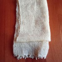 sciarpa lana giallino 