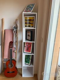 Libreria Verticale 5 Cubi Bianca Stile IKEA