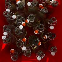 100 bottiglie in vetro con fusta e gommino