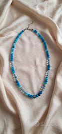 Collana artigianale blu