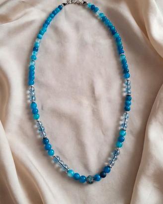  Collana artigianale blu
