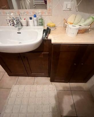 Mobile massello x lavabo + lavatrice a incasso