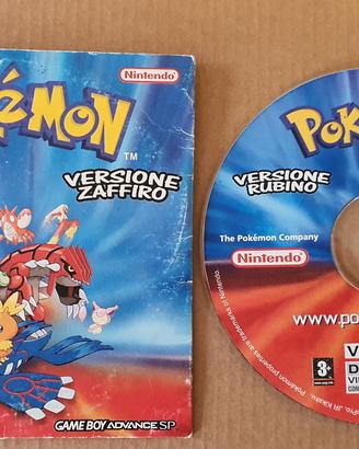 Pokemon nintendo versione zaffiro rubino video cd