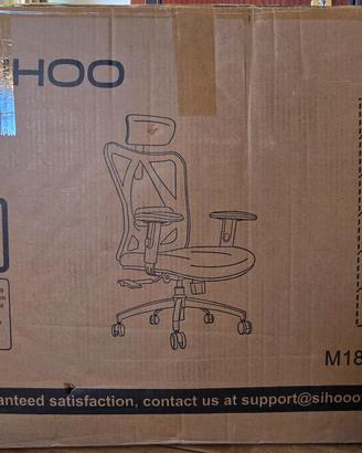 Sedia Ergonomica SIHOO M18-M148 Nera Nuova