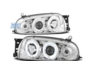 FARI FORD FIESTA MK4 95-99 OCCHI ANGELICI CROMATI