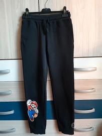 Pantaloni tuta neri bambino Super Mario 9/10 anni