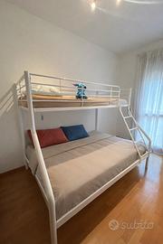 Letto a castello 3/4 posti con materassi e topper