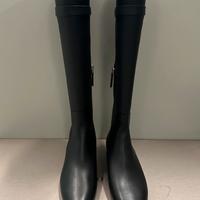 Stivali neri in pelle Giorgio Armani