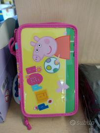 Astuccio tre cerniere Peppa Pig con colori