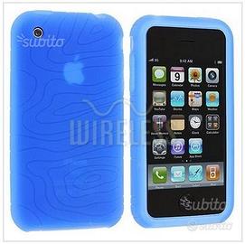 Apple iPhone Cover Silicone Blu Spirale 3G S 3GS