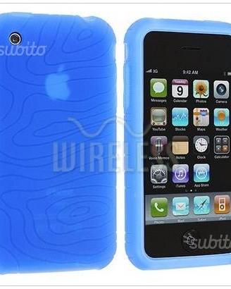 Apple iPhone Cover Silicone Blu Spirale 3G S 3GS