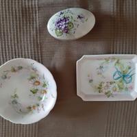 Tre stupende porcellane dipinte a mano Limoges