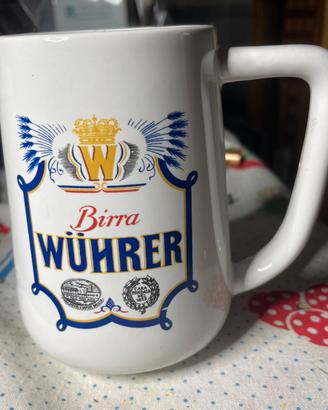 Bicchiere Birra Wuhrer Vintage