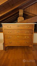 Comó cassettiera in legno e marmo