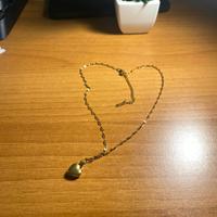 collana d'oro con ciondolo a cuore 