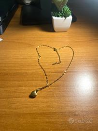 collana d'oro con ciondolo a cuore 